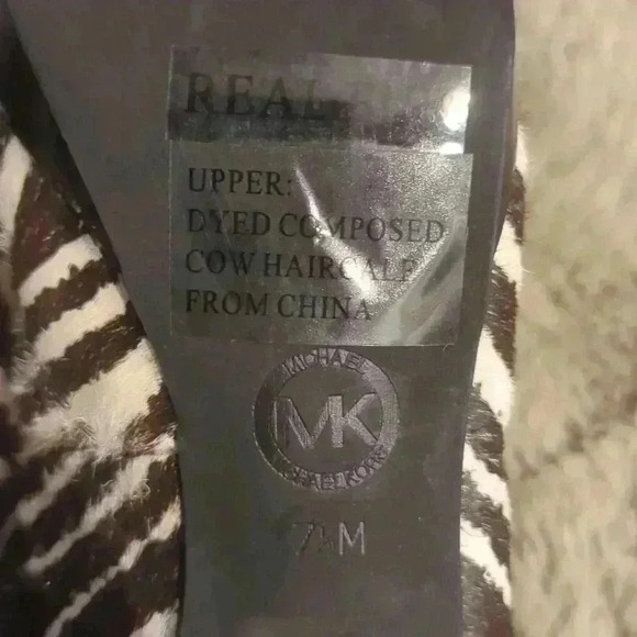 Michael Kors Real dyed cow hair zebra print heels. Size 7 1/2 - Picture 8 of 8